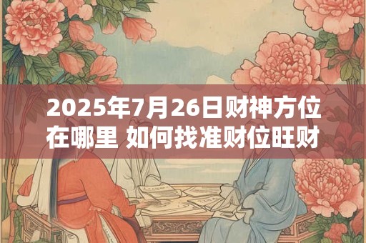 2025年7月26日财神方位在哪里 如何找准财位旺财运