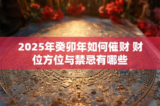 2025年癸卯年如何催财 财位方位与禁忌有哪些