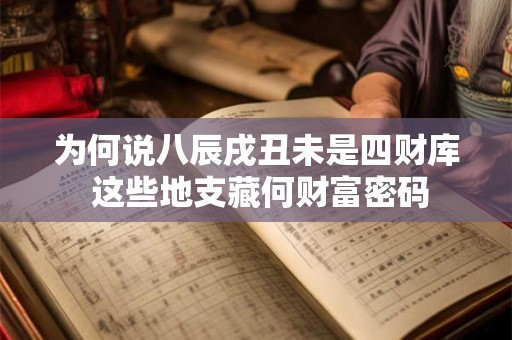为何说八辰戌丑未是四财库 这些地支藏何财富密码