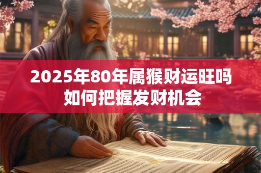 2025年80年属猴财运旺吗 如何把握发财机会