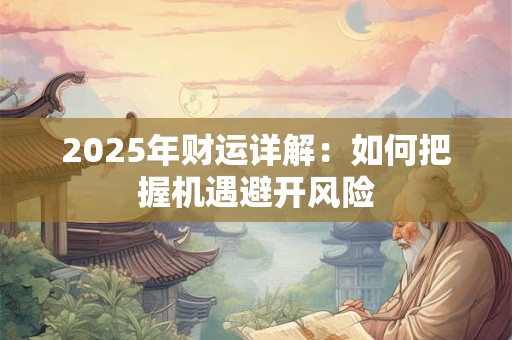 2025年财运详解：如何把握机遇避开风险