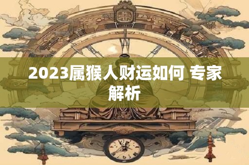2023属猴人财运如何 专家解析