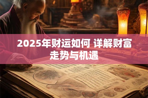 2025年财运如何 详解财富走势与机遇