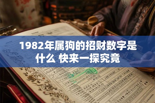1982年属狗的招财数字是什么 快来一探究竟