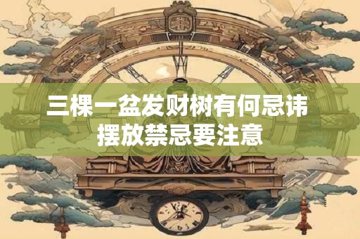 三棵一盆发财树有何忌讳 摆放禁忌要注意