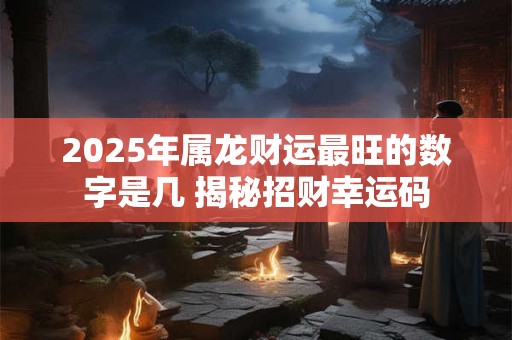 2025年属龙财运最旺的数字是几 揭秘招财幸运码
