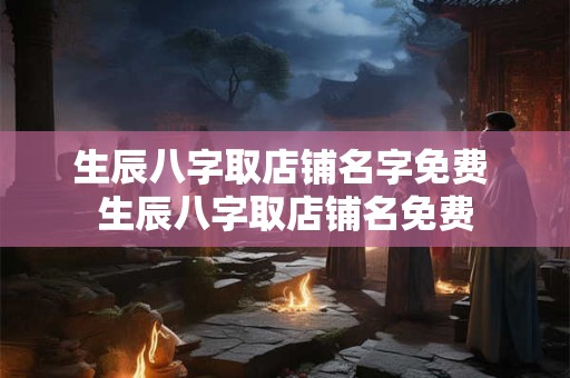 生辰八字取店铺名字免费 生辰八字取店铺名免费