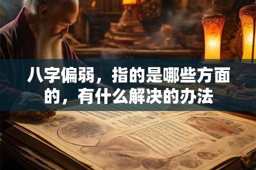 八字偏弱，指的是哪些方面的，有什么解决的办法