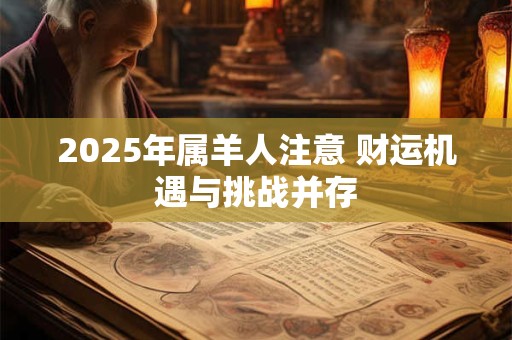 2025年属羊人注意 财运机遇与挑战并存