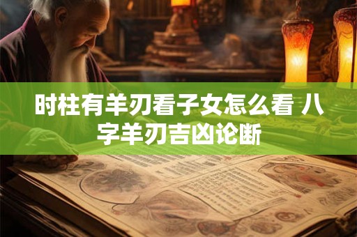 详细阅读:时柱有羊刃看子女怎么看 八字羊刃吉凶论断 时柱有羊刃看子女怎么看 八字羊刃吉凶论断