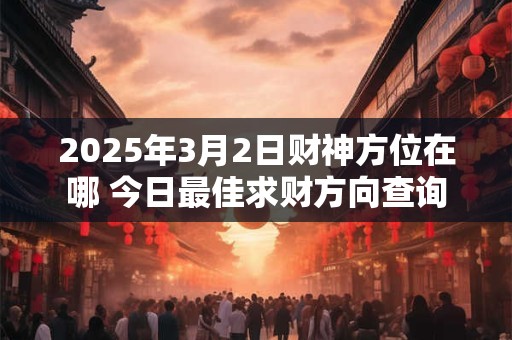2025年3月2日财神方位在哪 今日最佳求财方向查询