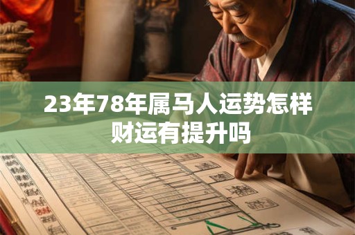 23年78年属马人运势怎样 财运有提升吗