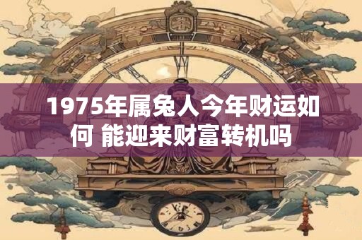 1975年属兔人今年财运如何 能迎来财富转机吗