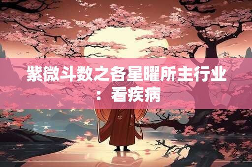 紫微斗数之各星曜所主行业：看疾病