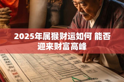 2025年属猴财运如何 能否迎来财富高峰