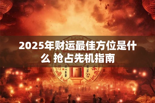 2025年财运最佳方位是什么 抢占先机指南