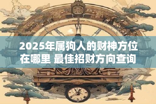 2025年属狗人的财神方位在哪里 最佳招财方向查询