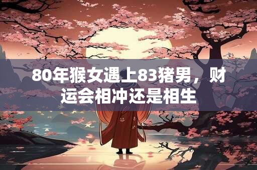 80年猴女遇上83猪男，财运会相冲还是相生