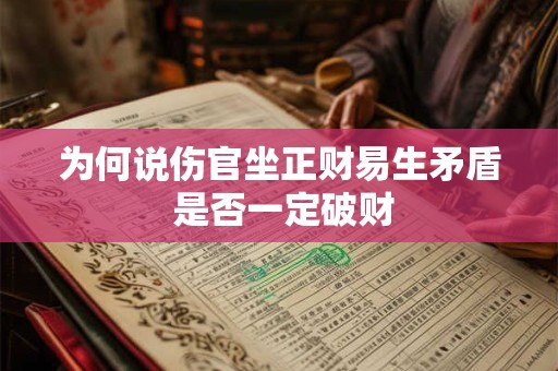 为何说伤官坐正财易生矛盾 是否一定破财