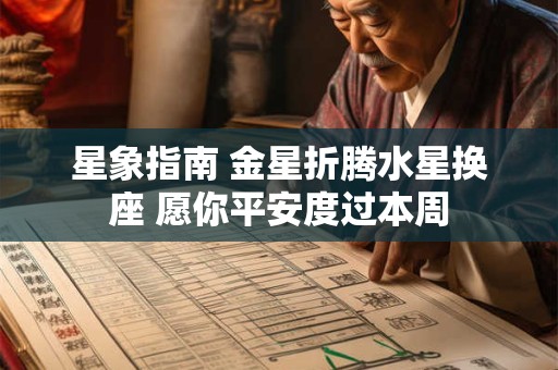 星象指南 金星折腾水星换座 愿你平安度过本周