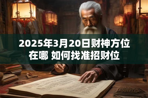 2025年3月20日财神方位在哪 如何找准招财位