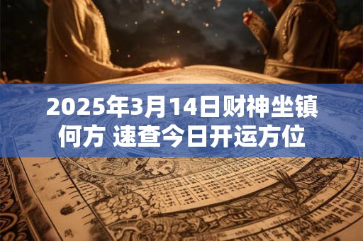 2025年3月14日财神坐镇何方 速查今日开运方位