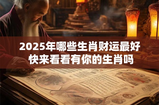 2025年哪些生肖财运最好 快来看看有你的生肖吗