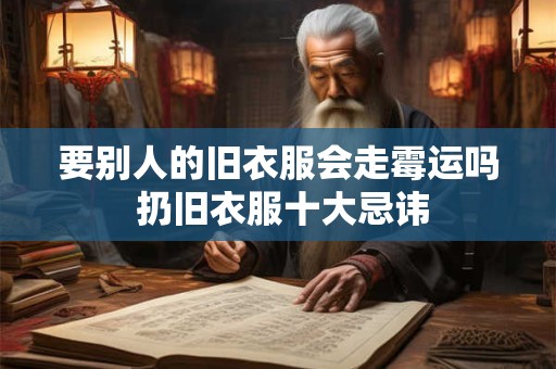 要别人的旧衣服会走霉运吗 扔旧衣服十大忌讳