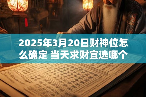 2025年3月20日财神位怎么确定 当天求财宜选哪个方向