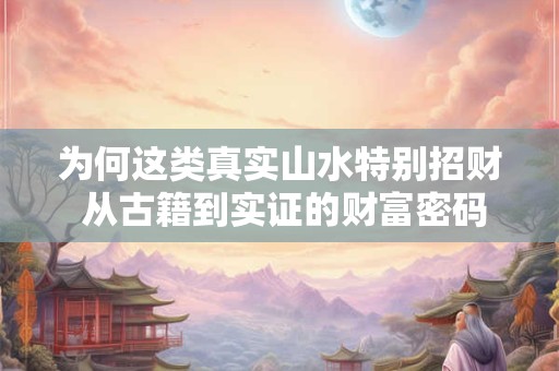 为何这类真实山水特别招财 从古籍到实证的财富密码