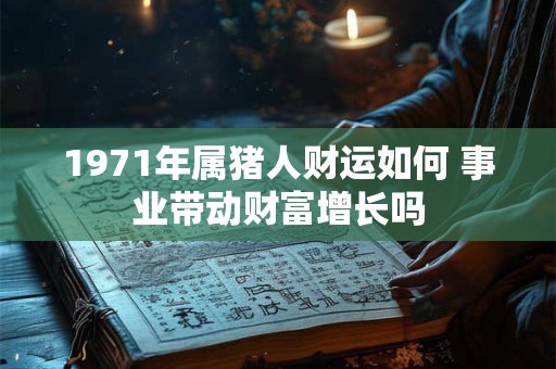 1971年属猪人财运如何 事业带动财富增长吗