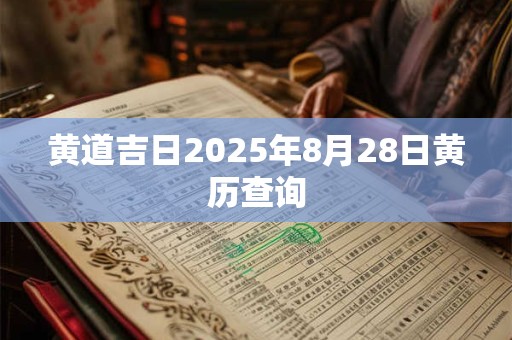 黄道吉日2025年8月28日黄历查询
