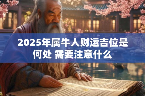 2025年属牛人财运吉位是何处 需要注意什么