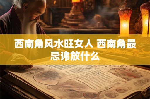 西南角风水旺女人 西南角最忌讳放什么