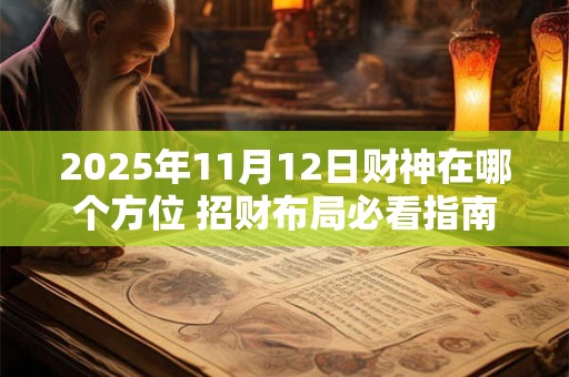 2025年11月12日财神在哪个方位 招财布局必看指南