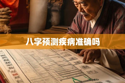 八字预测疾病准确吗