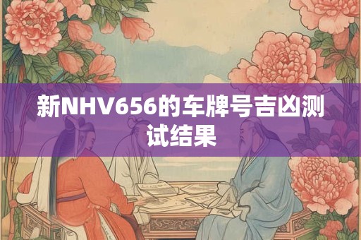 新NHV656的车牌号吉凶测试结果
