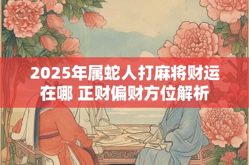 2025年属蛇人打麻将财运在哪 正财偏财方位解析