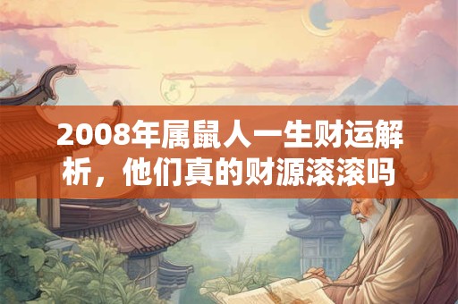 2008年属鼠人一生财运解析，他们真的财源滚滚吗