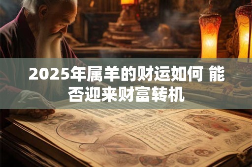 2025年属羊的财运如何 能否迎来财富转机