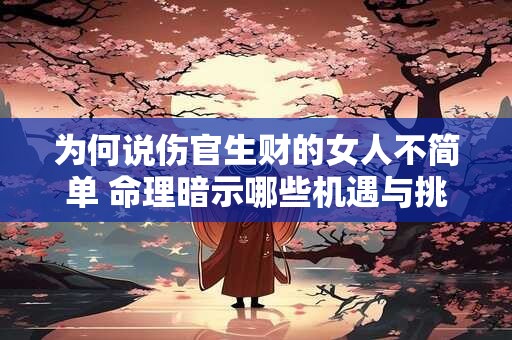 为何说伤官生财的女人不简单 命理暗示哪些机遇与挑战
