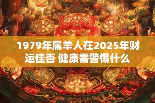 1979年属羊人在2025年财运佳否 健康需警惕什么