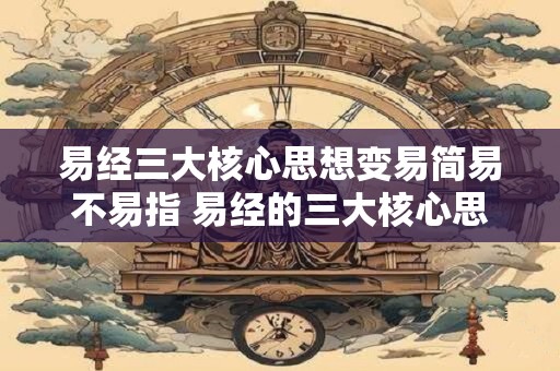 易经三大核心思想变易简易不易指 易经的三大核心思想