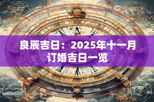 良辰吉日：2025年十一月订婚吉日一览
