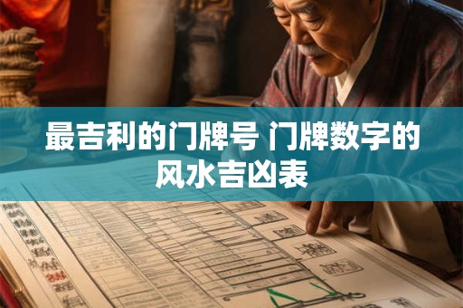 最吉利的门牌号 门牌数字的风水吉凶表