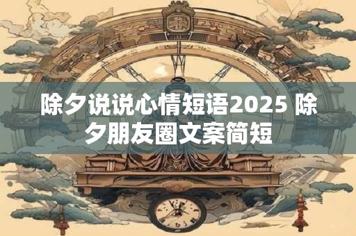 除夕说说心情短语2025 除夕朋友圈文案简短