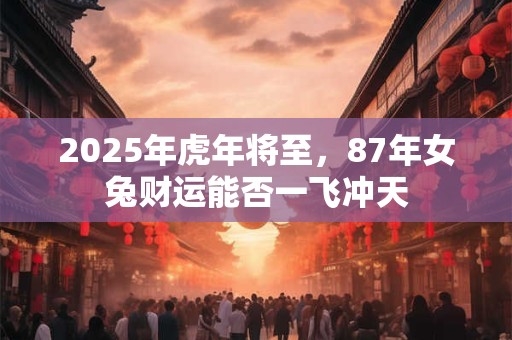 2025年虎年将至，87年女兔财运能否一飞冲天