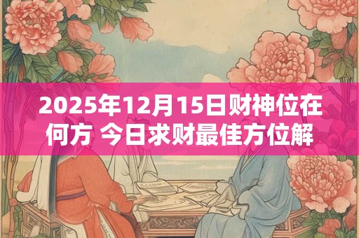 2025年12月15日财神位在何方 今日求财最佳方位解析