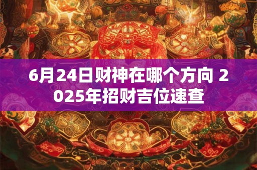 6月24日财神在哪个方向 2025年招财吉位速查