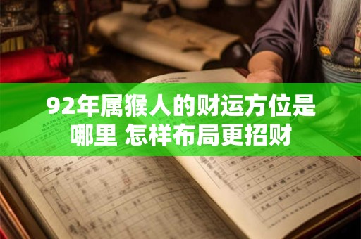 92年属猴人的财运方位是哪里 怎样布局更招财
